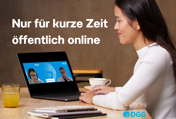 Nur für kurze Zeit öffentlich online: DGG-Webinar