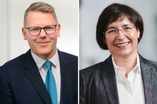 Privatdozent Dr. Olaf Krause und Professorin Petra Benzinger